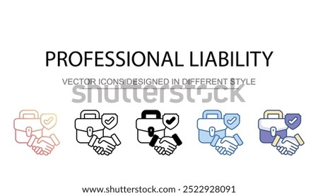 Professional Liability icon design with white background stock illustration