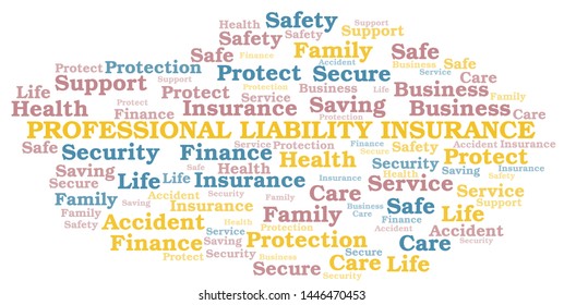Professional Liability Insurance word cloud vector made with text only