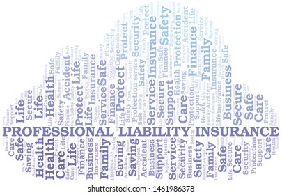 Professional Liability Insurance word cloud vector made with text only