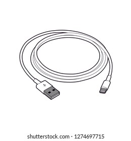 Professional Lightning to USB Cable Vector isolated on clear background.

Perfect for a simple/sleek look in any Graphic design, instructions, logos, promotional material, web and more
