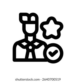 professional line icon. Clean and minimalist vector icon for websites, mobile apps, presentations, and logos. Fully scalable and customizable for any project.