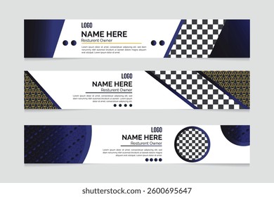 Professional linkedin cover photo design template. Linkedin banner vector design.