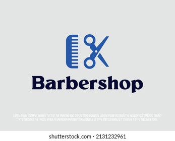 Professional logo for the barbershop, in a modern style
