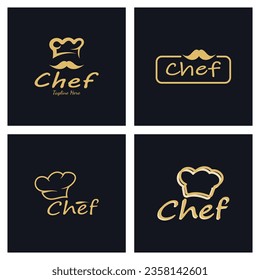 professioneller Logokoch oder Küchenchef Hut.Für Geschäftsreisende, Hauskoch und Restaurantkoch.Bäckerei,Vektorgrafik