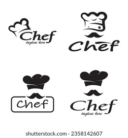cocinero de logotipo profesional o chef de cocina hat.para negocios, cocinero casero y chef de restaurante.panadería,vectores