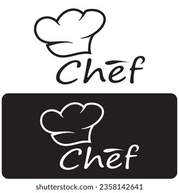 professional logo chef or kitchen chef hat.for business,home cook,and restaurant chef.bakery,vector