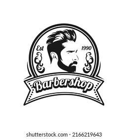 professional logo design for barber shop vintage retro style
