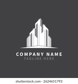 professional logo design - black and white building logo