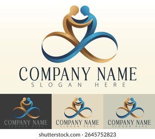 A professional logo design built around the infinity and unity concept.