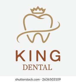 A professional logo design for a dental practice, incorporating a crown and tooth imagery. The design uses a combination of colors and fonts for a clean aesthetic.