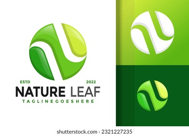 A professional logo design with an editable title, tagline and text in three different options