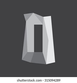 Professional Logo Design. Stock Vector Illustration. Gray Color




