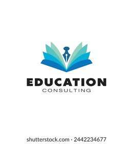 Logo profesional para la consultoría de expertos en educación. Diseño de plantilla de logotipo de educación. 
