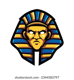 Logo profesional Pharaoh egipcio. Ilustración del vector