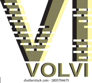 Professional logo for letter vi