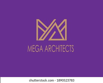 
professional logo letters MA vector
