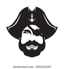 Professional logo of a pirate captain icon, perfect for your business. Eye-catching and memorable design for branding