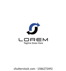 professional logo template, arrow shape logo with the letter S in it. the letter S logo, eps vector 10.