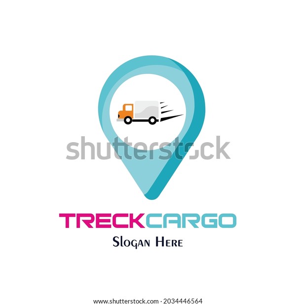 professional logo template, cargo truck logo.\
position of delivery track, eps vector\
10.
