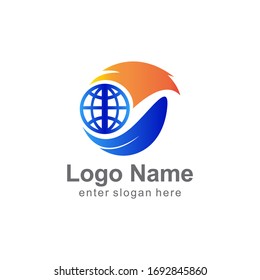 professional logo template. eagle logo, grasping the world. for business logos, travel, logistics, trademarks, etc. vector eps 10.