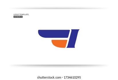 professional logo template. The letter I logo, the Logo element, can be used for logistics, transportation, moving forward, for courier shipments or transportation and shipping services. vector eps 10.