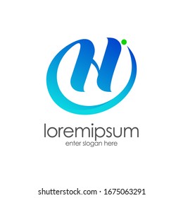professional logo template. logo letters H and i. can be used for store logos, company names, trademarks, etc. vector eps 10.