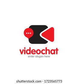 Professional Logo Template. Video Chat Logos, Camera Solution Icon, With Chat Bubbles. For Application, Event, Community Logos, Etc. Eps Vector 10.