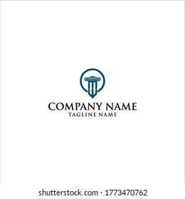 Logotipo profesional que establece confianza para soluciones y estrategias legales, financieras y fiscales. Este logotipo es adecuado tanto para empresas financieras como para agencias inmobiliarias.