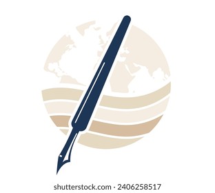 Professional logo for writing and translation work