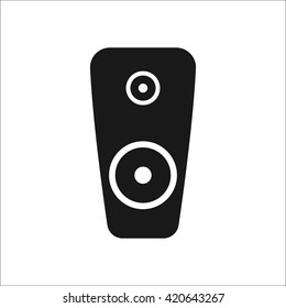 Professional loud speaker dj monitor sign simple icon on  background