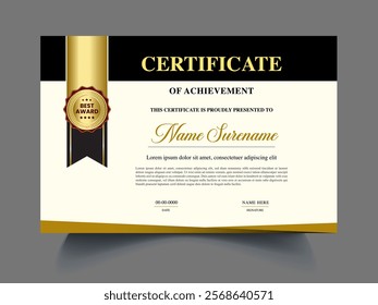 Professional luxury Certificate design template 