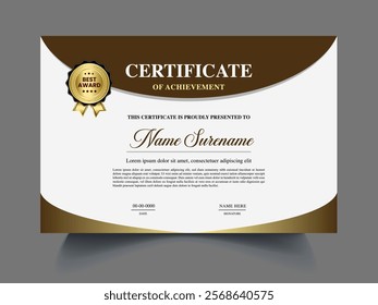 Professional luxury Certificate design template 