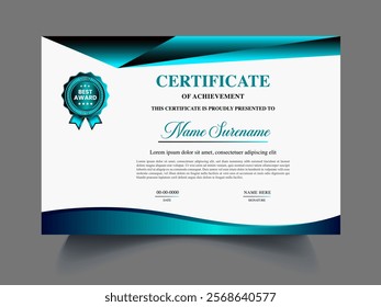 Professional luxury Certificate design template 