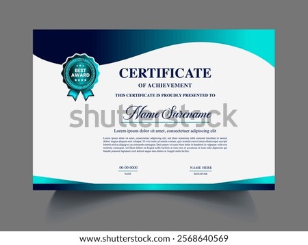 Professional luxury Certificate design template 