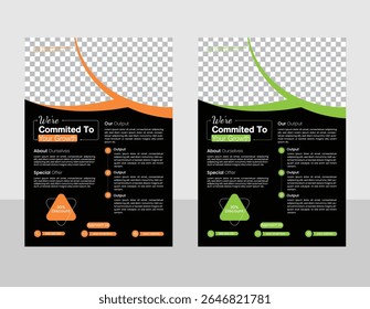 Profissional de luxo e elegante Business Corporate Flyer em A4 com colorido proposta de negócios, promoção, publicidade, publicação. Design de modelo mais recente e facilmente editável.  
