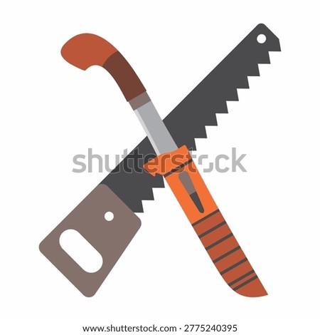 Professional Machete Sheathed and Saw View for Security and Industrial Tool Storage