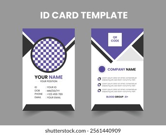 Professional Magenta and Black ID Card Template for Employees
Modern Magenta and Black Office ID Badge Design
Sleek Corporate ID Card Template in Magenta and Black Colors