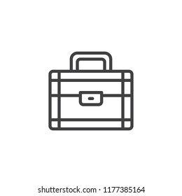 Professional makeup box outline icon. linear style sign for mobile concept and web design. Make-up kit simple line vector icon. Symbol, logo illustration. Pixel perfect vector graphics