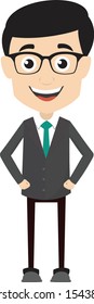 Professional Male - in happy mood vector