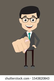 Professional Male - Laughing and Pointing