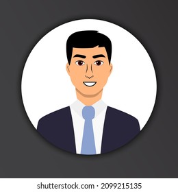 Professional Male Portrait, Businessman, Male Avatar, Human Characters, Vector Boy, Testimonial Vector Characters, Vector Flat Editable Illustration