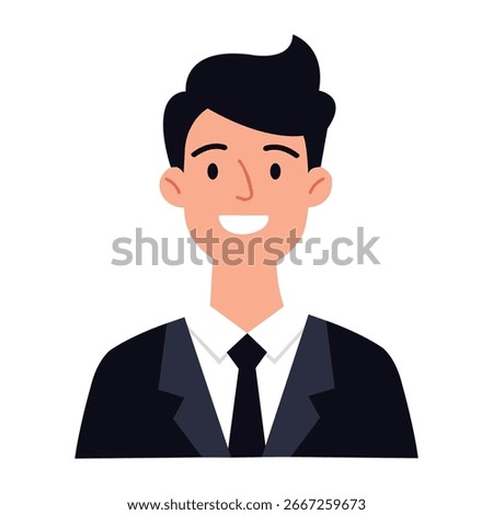 Professional Man Illustration in Suit 
