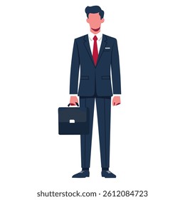 A professional man in a suit holding a briefcase, representing business and professionalism.