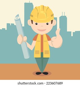 Professional man, vector illustration