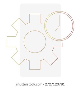 Proceso de gestión de Profesionales. Exitoso Vector de ingeniería. Temporización industrial precisa. Elemento de eficiencia verificado. EPS 10.