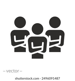 professional manager or employee icon, leadership crew, mentor, flat vector illustration