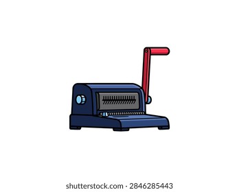 Professional Manual Paper Binding Machine Vector Icon
