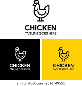 Professional Mascot Chicken Food point  Restaurant logo Design  