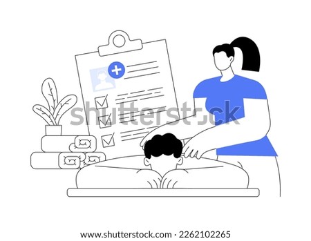 Professional massage therapy abstract concept vector illustration. Professional sport therapy, massage injury treatment, wellness services, spa relaxation, alternative medicine abstract metaphor.