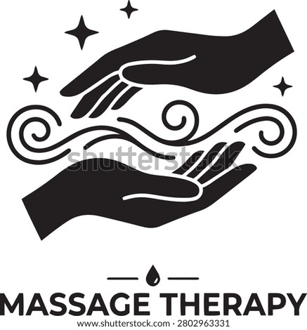 Professional Massage Therapy Relaxation Hands Vector Icon
